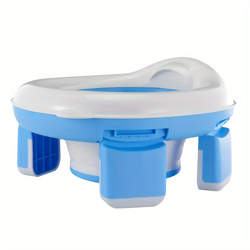 Convenient Portable Toilet Seat for Outdoor Travel and Potty Training - Includes Foldable Design and Disposable Bag Roll