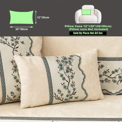 1pc Floral Pattern Sofa Cover for all seasons, including pillow case backrest cover and sofa cushion protective cover. Suitable for bedroom, office, living room, and home decor.