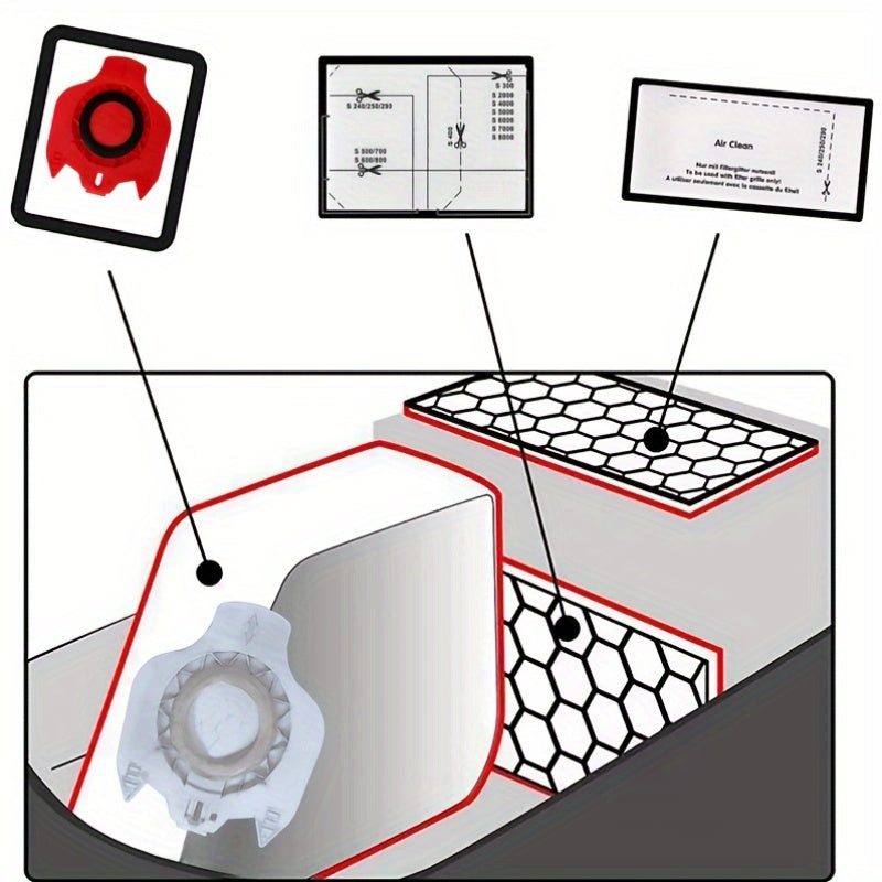 This Replacement Kit includes 13 pieces of durable Polycarbonate 3D Efficient GN Canister Dust Bags with Filter. The kit consists of 4 Dust Bags, 1 Filter, and 8 Filter Cassettes, all compatible with Miele S2, S5, S8, S2000-S2999, S4000-S4999