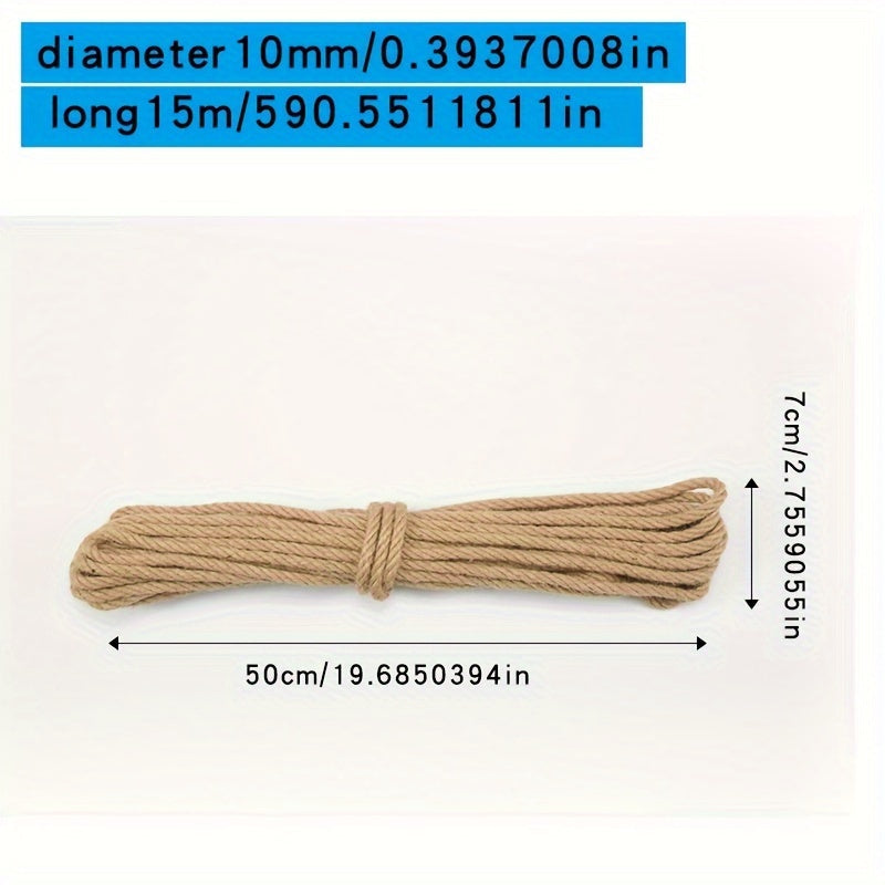 Jute twine rope for DIY crafts, gift wrapping, and decorative projects