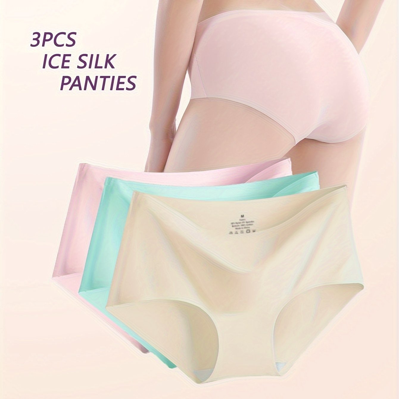 3 Seamless Brief Packs with Mid-Rise Waist