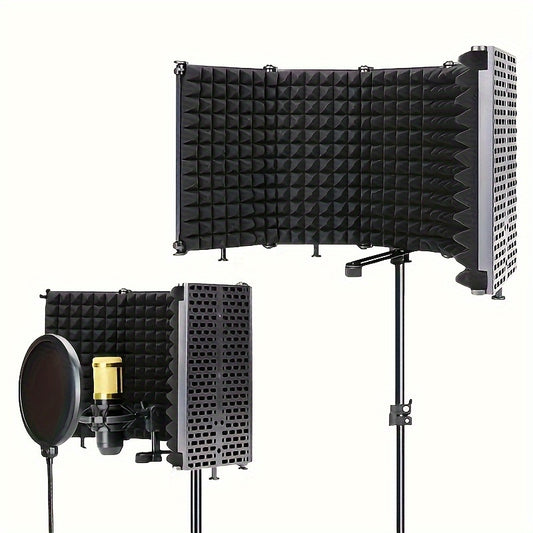 Spray screen for noise reduction and sound absorption microphone, uses high density absorbent foam to filter vocals. Suitable for any condenser microphone recording equipment. Eid Al-Adha