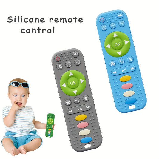 The First Remote Control Teether for Kids - Made with Food-Grade Silicone, Helps Prevent Hand-Biting, Provides Fun Chew Toy for Kids - Available in Red, Blue, or Black