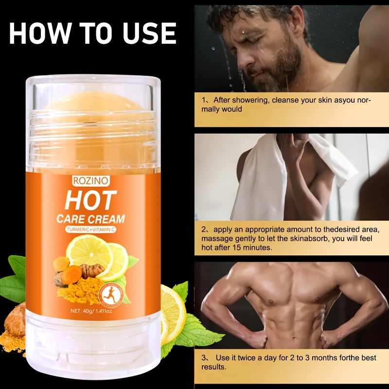 40g Turmeric Vitamin C Burning Stick accelerates exercise effects, promotes sweating and elasticity, suitable for exercise.