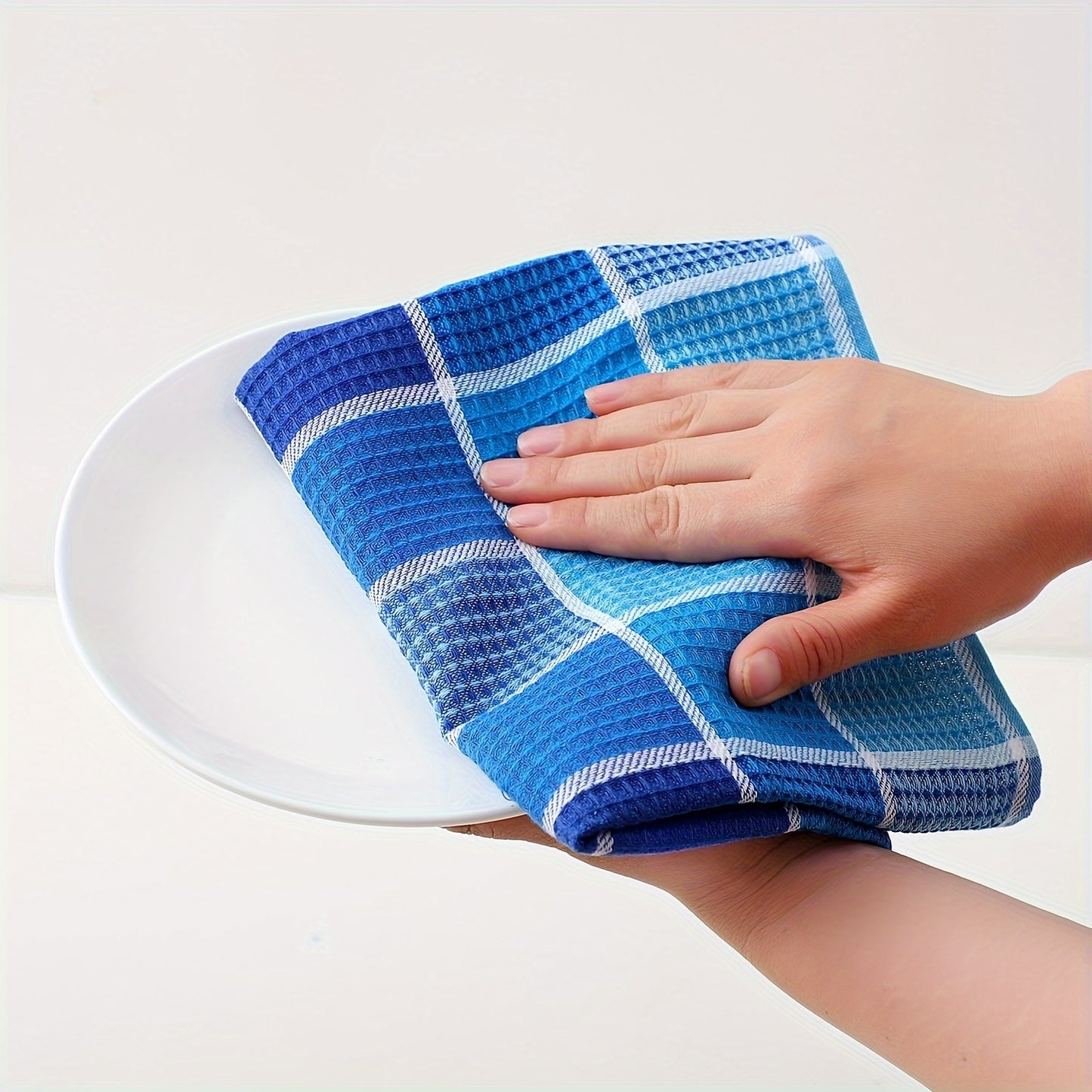 Pack of 12/6/4/2 extra-large waffle cleaning cloths, dish towels, scouring pads, tea towels, and daily towels for washing and drying dishes and household items.