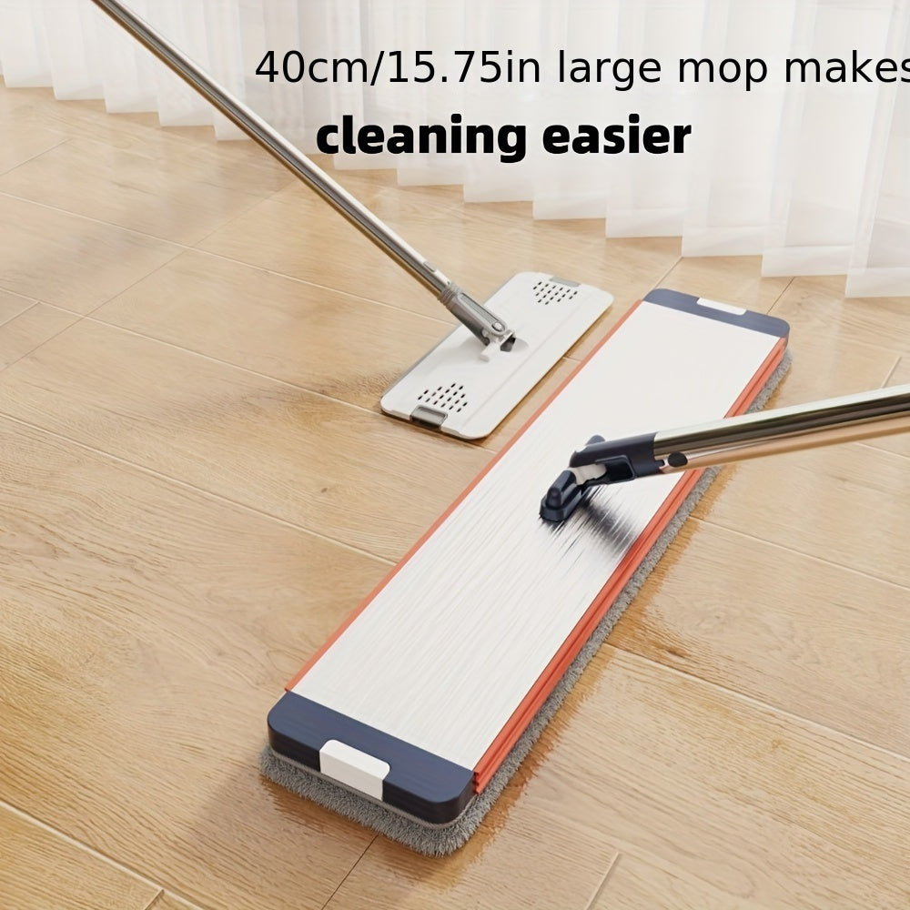 Revolutionary Self-Cleaning Flat Mop and Bucket Set - Features Dual Chamber Dry/Wet Separation, Hands-Free Washing, Perfect for Cleaning Hardwood, Tile, and Laminate Floors in Living Room