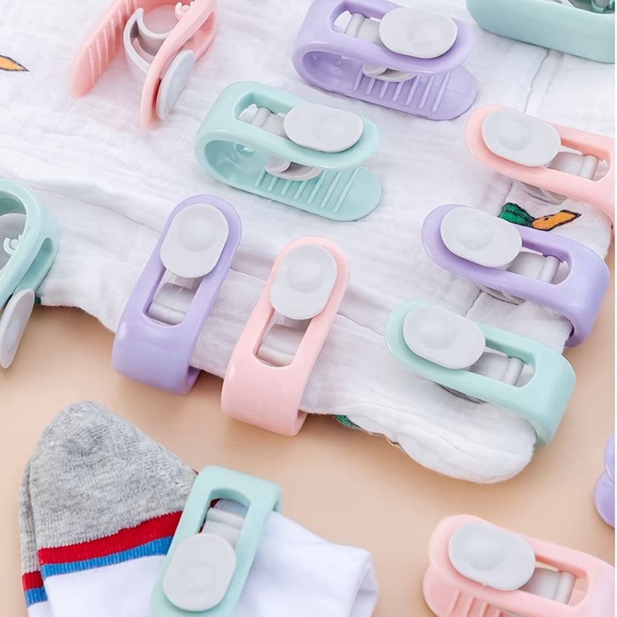 Upgrade your bedding with our 4-pack of Thick No-Sew Thumb Buckle Bedspread Fasteners. These Polypropylene (PP) Sheet and Blanket Clips are designed to securely hold your bedding in place. Hand wash only. These Pink Sock Clips are perfect for keeping