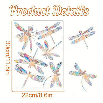 One piece of Colorful Rainbow Prism Butterfly Suncatcher Window Stickers - Electrostatic Glass Decals for Both Sunlight and Privacy