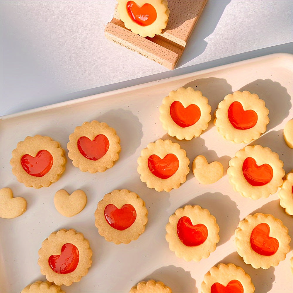 Set of 9 Stainless Steel Cookie Cutters - Ideal for Christmas & Holiday Celebrations, Comes with Jam Sandwich Molds for making Fruit Jam Cookies