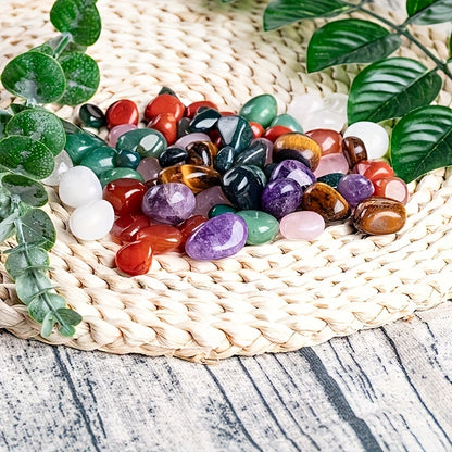 1 pack of assorted natural tumbled stones and crystals for beginners