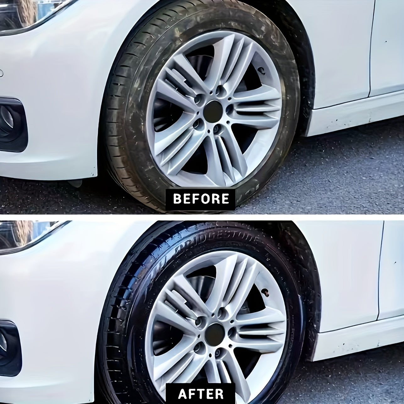 HUI Tire Renewal Wax: Shiny, long-lasting protection for car and motorcycle tires. Restores appearance, covers white hair, prevents cracking and aging. 30g size.