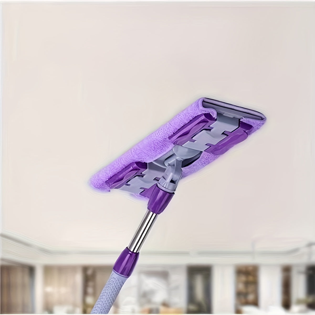 Speedy Delivery and Top-Rated! Extra Large Flat Mop Set featuring Stainless Steel Handle, Ideal for Bedroom, Kitchen, Living Room, and Wall Cleaning. Includes 2 Reusable Pads.