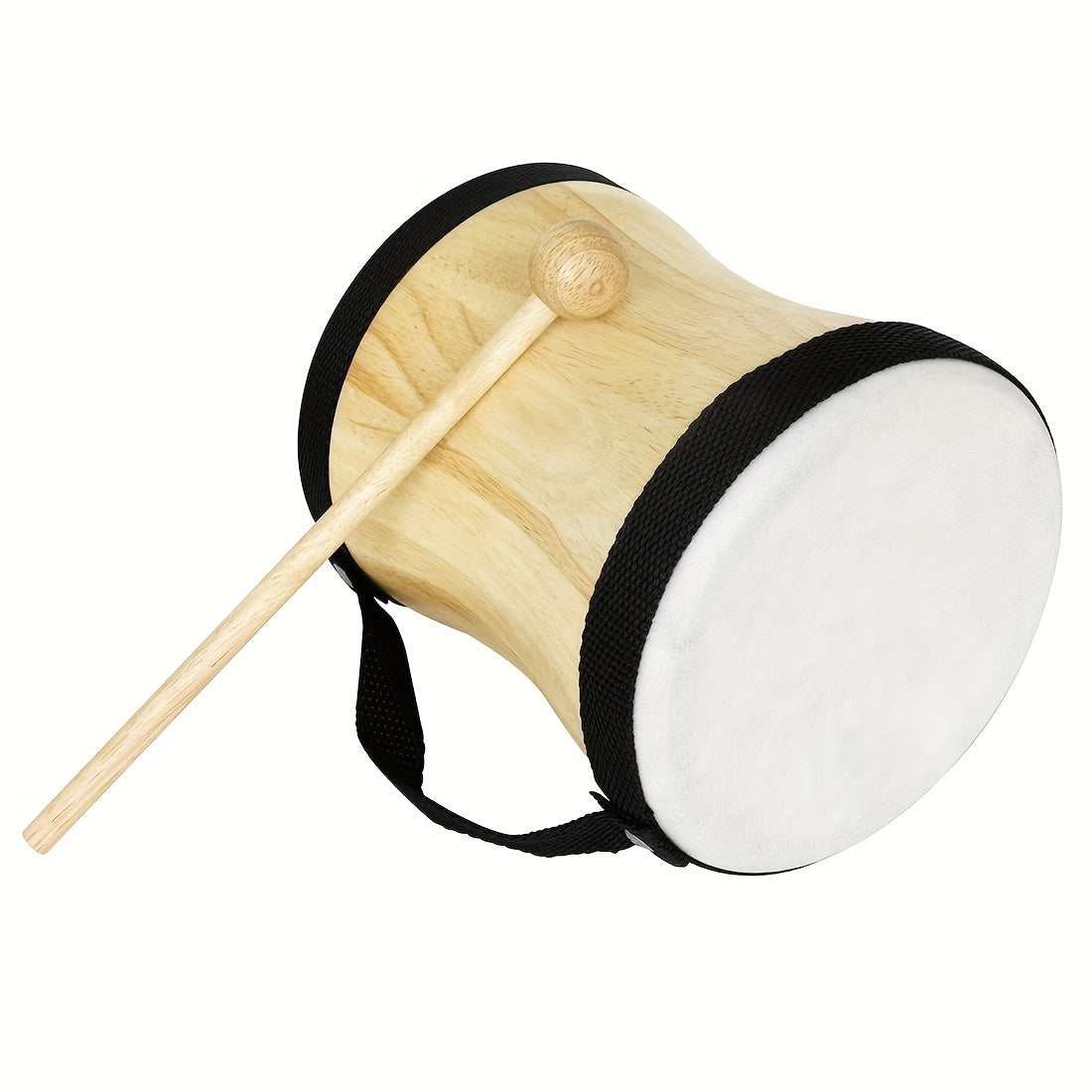 Professional Hand Drum with Sheepskin Head and Wooden Percussion Instrument, Ideal for Music Enthusiasts and Gifts, Includes Drumsticks, Suitable for Ages 14+