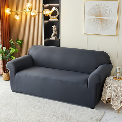 Modern sofa cover with non-slip elastic band, machine washable, made of 95% polyester and 5% spandex. Compatible with various sofa sizes, no printing, stitched craftsmanship, fabric weight of 100-120 g/m².