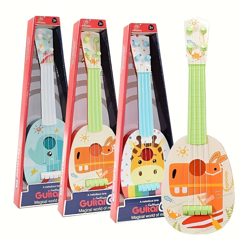 Introducing the PANLYNNER 14-Inch Cartoon-Themed Ukulele Guitar Toy for Kids - A Fun and Educational Musical Instrument, Ideal Christmas Present for Children, Batteries Not Needed