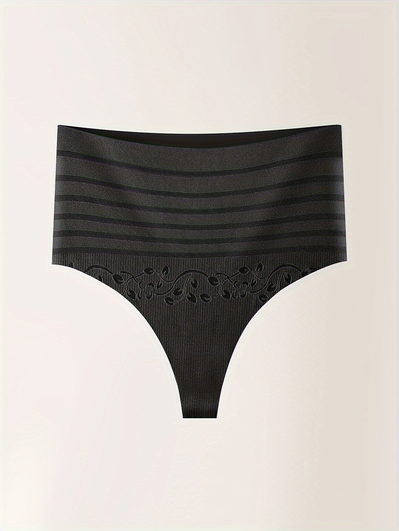 High waist cheeky panties in solid color for women, providing tummy control and comfort.