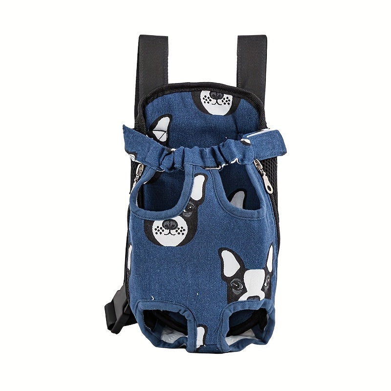 PetAmi Adjustable Pet Carrier Backpack made of soft polyester with comfortable shoulder pad, easy-to-use buckle system, secure zipper closure, suitable for small to medium dogs and cats