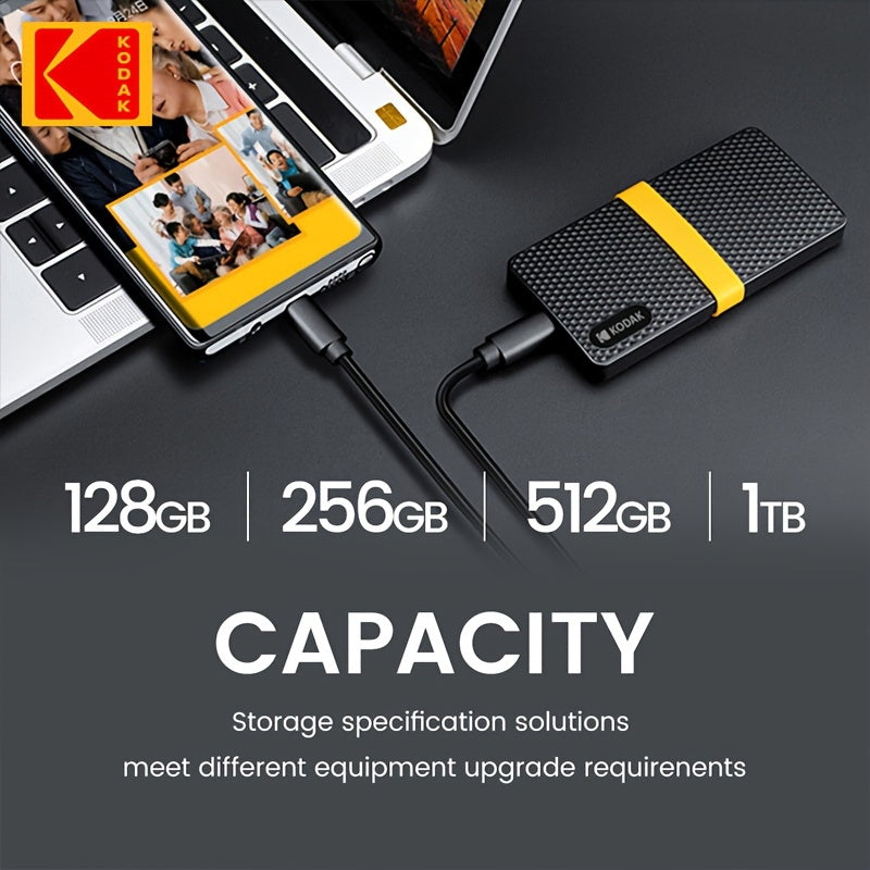 KODAK X200 External SSD Hard Drive 1TB USB3.1 Portable SSD for Laptops, Smartphone, PS4, PC, TV