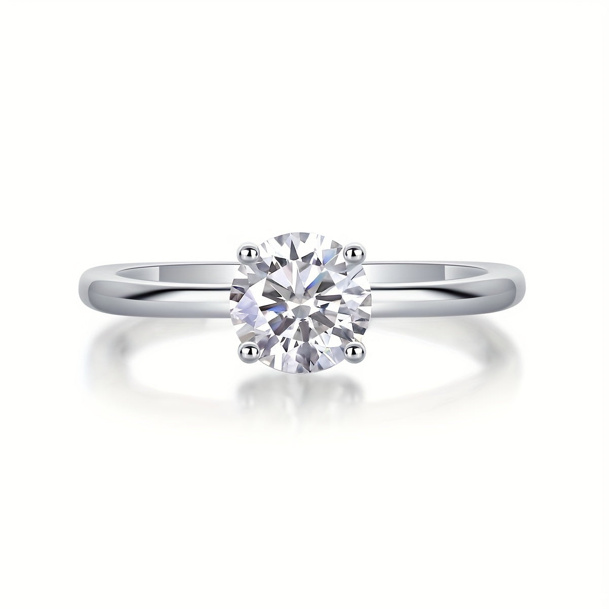 Stunning 1.0 CARAT Moissanite Ring in 925 Sterling Silver - Perfect for Women's Wedding, Banquet, Party, Official Occasions, Holidays, Valentine's Day, Proposals, Engagements, Weddings, Anniversaries, Birthdays - Comes with Certificate