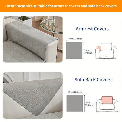 Chenille sofa cover, spill-resistant, pet-friendly, non-slip, machine washable protector for various sofa sizes, home & office decor.