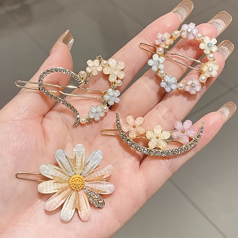 Fresh Petal Hair Clips, Korean Hair Accessories