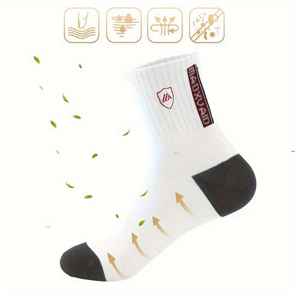 5 pairs of men's sports socks, suitable for spring and fall, EU 38-43