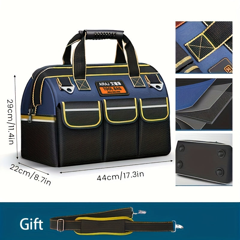 1pc 35.56/40.64/45.72cm Electrician Tool Bag - Strong, Waterproof, Multi-Pocket Storage Bag