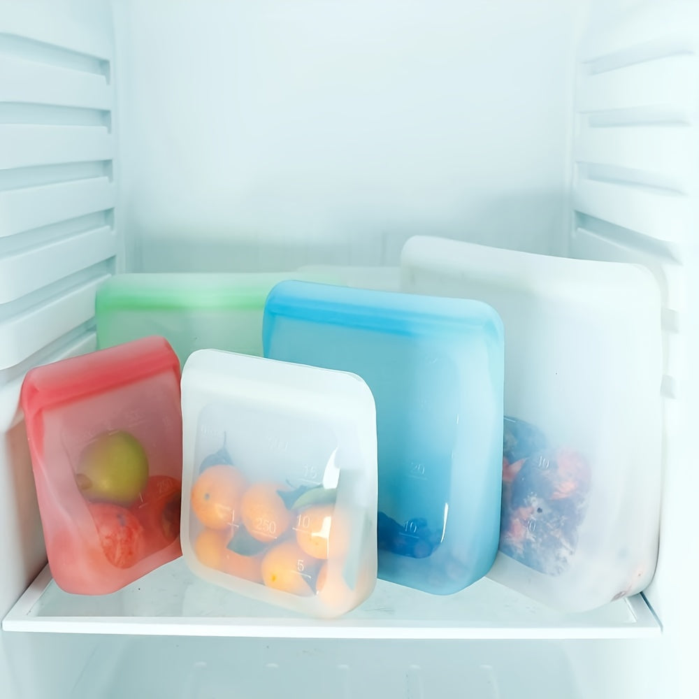 The newest version of the FreshStorage Bag is a Microwave Refrigerator Food Preservation Sealed Bag, made from leak-proof food-grade silicone with a self-sealing feature. This Recycling Storage Bag is perfect for storing and preserving food.