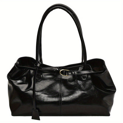 Fashionable faux leather hobo shoulder bag for women