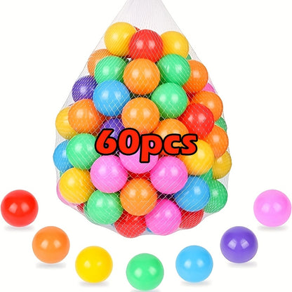 60/120 Candy-Colored Ocean Balls: High-Quality, Non-Toxic for Kids' Ball Pits & Outdoor Play