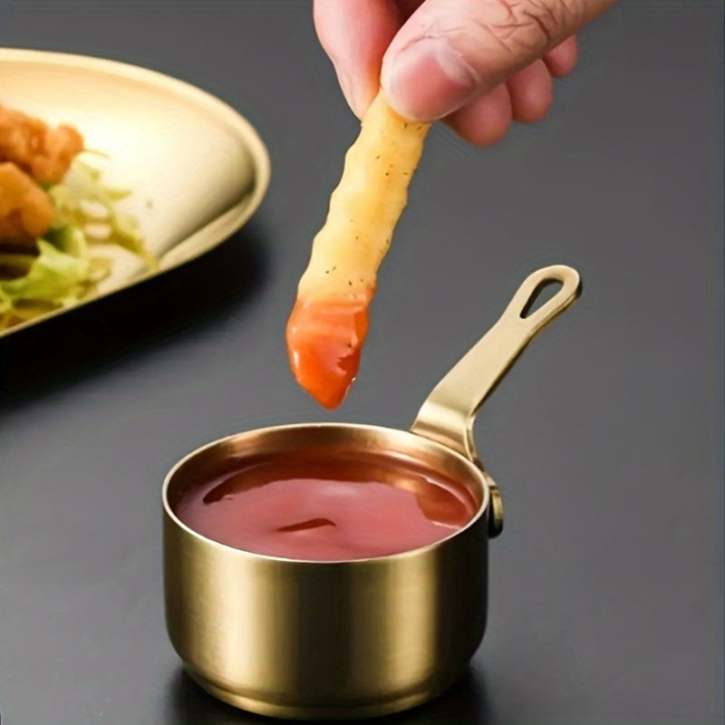 Stainless Steel Sauce Boat with Handle, Ideal for Steak Sauce and Gravy in Western Restaurants