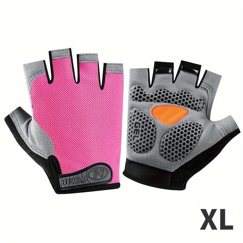 1 Pair of Ximax Half-Finger Fitness Gloves for Outdoor Sports, Non-Slip and Breathable