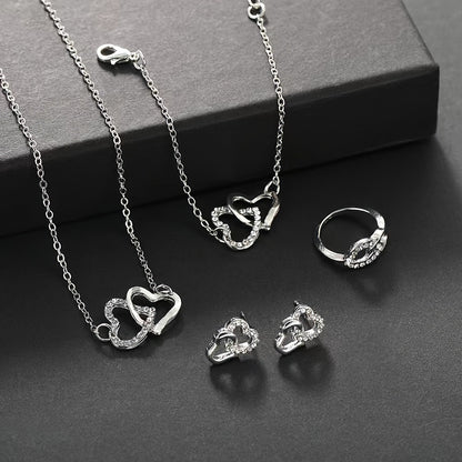 5-piece Women's Heart Jewelry Set