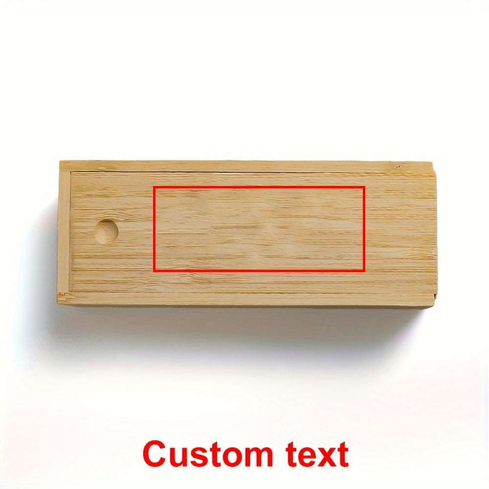 Personalized Bamboo Pregnancy Test Box - Ideal for Revealing News & Souvenirs, Pale Yellow