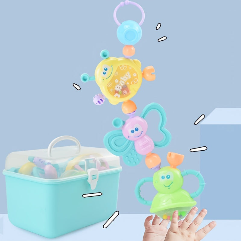 Cute Neonatal Bell Suit Gift Box for Babies - Includes Toys for Teething!