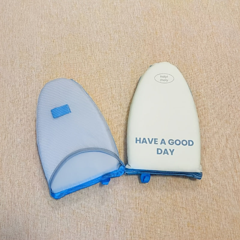 An ironing set including a compact ironing pad that can withstand high temperatures, a small ironing board equipped with gloves, and a heat-resistant mat designed with finger grips.