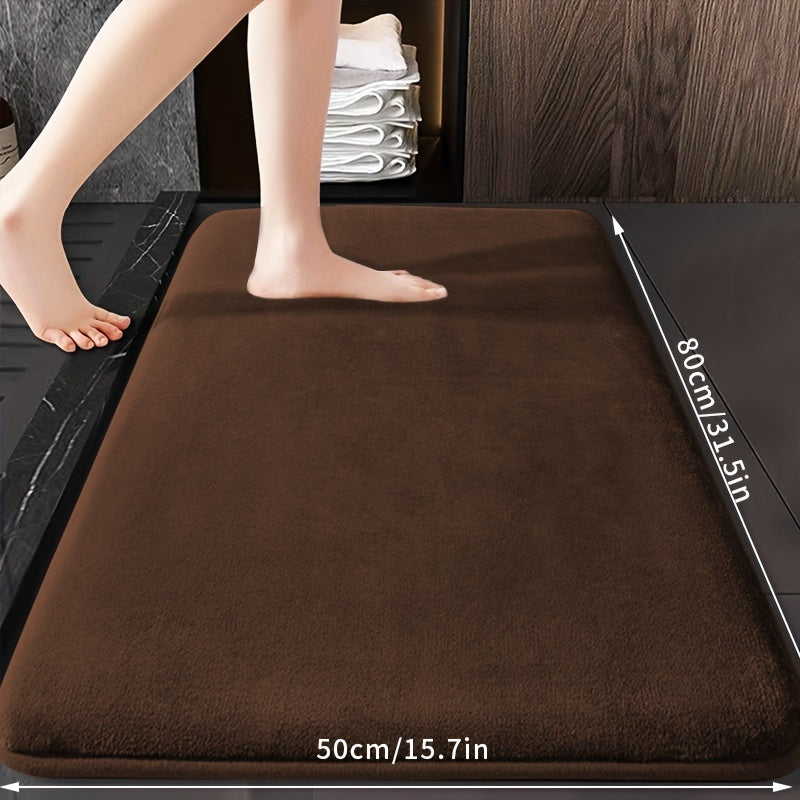 Thick and Plush 25D Sponge Bath Mat - Non-Slip, Highly Absorbent, Ideal for Shower, Kitchen, Laundry Room & Bedroom Décor