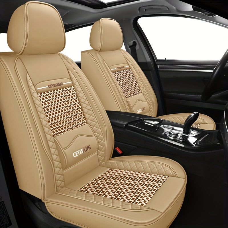 1pc Ynooh Car Seat Cover with Waist Cushion, Anti-Slip & Breathable, Hand Washable, Sponge Filled, Durable Auto Accessory