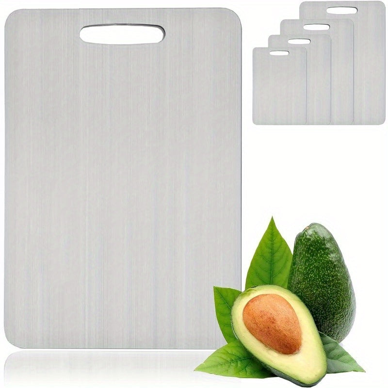 Top Pick for 2024: Premium Double-Sided Titanium Cutting Board - Made with Food Grade Stainless Steel, Resistant to Rust, Ideal for Meat, Fruits & Vegetables, Dishwasher Safe, Available in Multiple Sizes, Perfect for Meat Preparation, Stylish Design