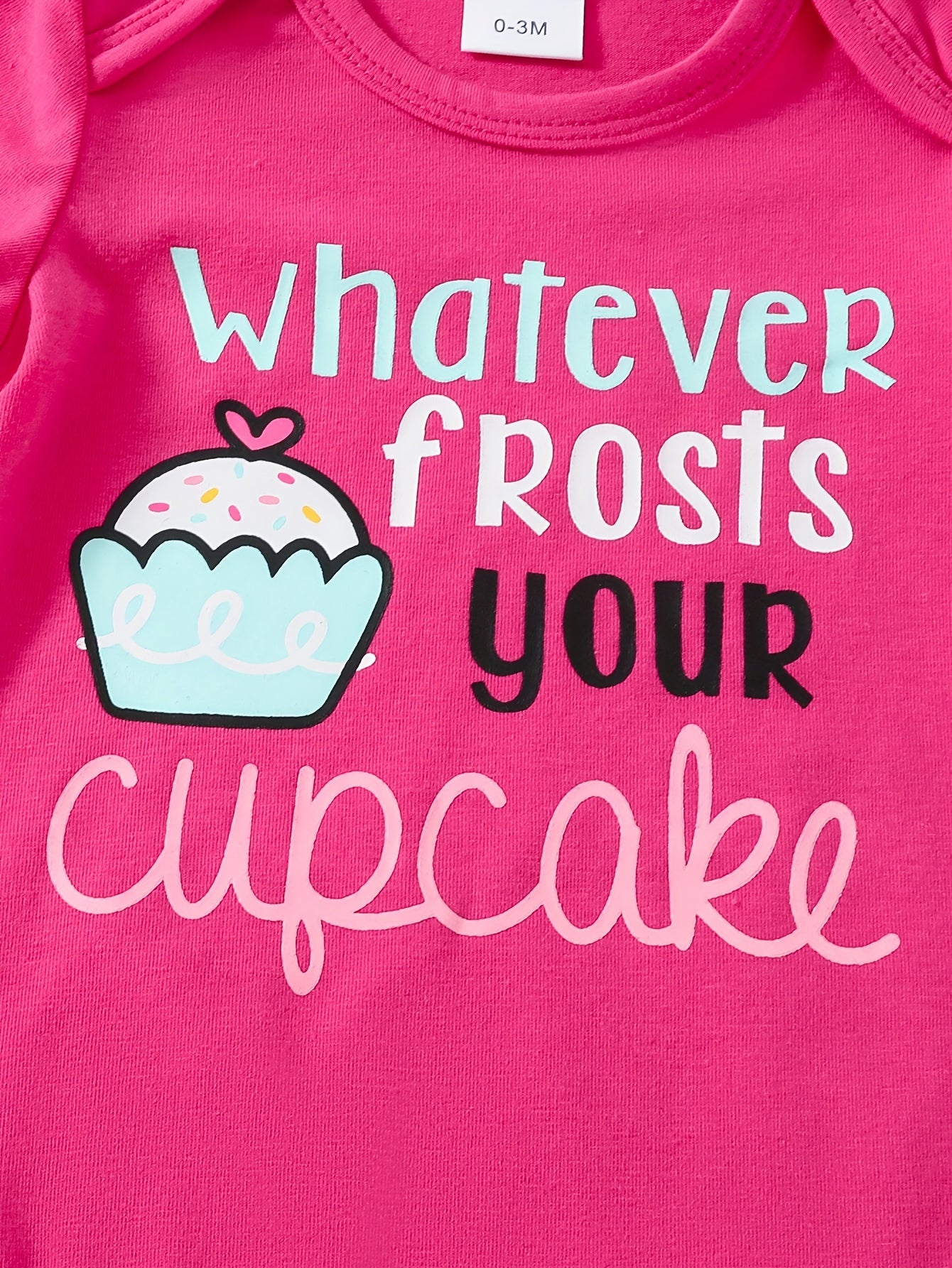 Set of 6 cute cartoon cake & donut rompers for baby girls. Short sleeve onesies, machine washable. Ideal for spring/summer and outdoor wear.