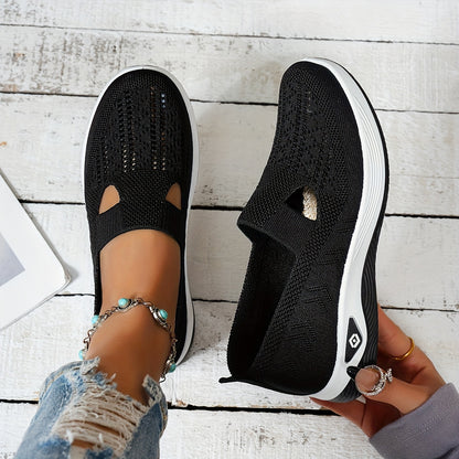 MZMQS Women's Slip-On Sneakers - Lightweight and Breathable with Rubber Sole, Fabric Insole - Versatile All-Season Footwear in Multiple Colors, Hand Washable