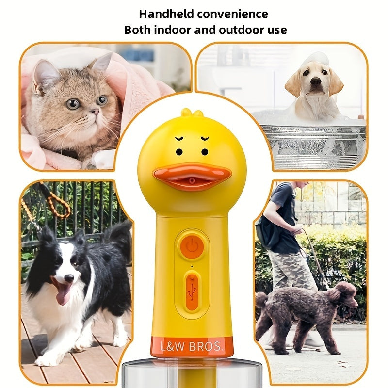 Electric foam soap dispenser for pets and kitchen use with USB charging, 350ml capacity.