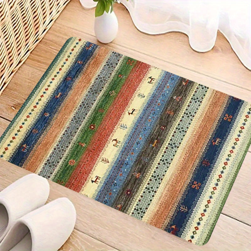 Stylish and High-Quality 1pc Non-Slip Kitchen Mat with a Chic Print - Long-Lasting and Easy to Clean, Suitable for Living Room, Porch, Balcony, and Home Decor