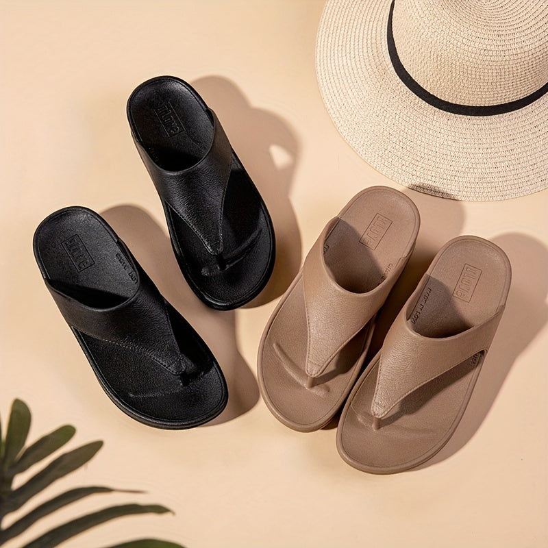 Women's Summer Platform Flip-flops with Anti-slip Soft Sole