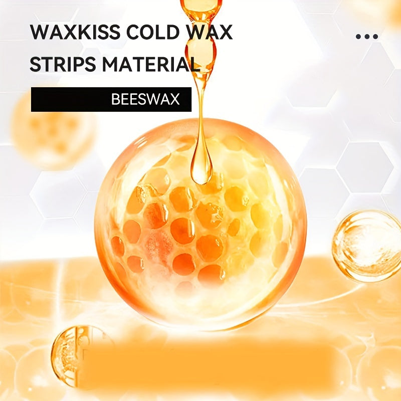 WAXKISS Зеленые полоски воска для удаления волос с алоэ вера готовы к использованию, портативные и практичные, нежные и нераздражающие. Содержит 20 маленьких одноразовых полосок воска для быстрого и безболезненного удаления волос.