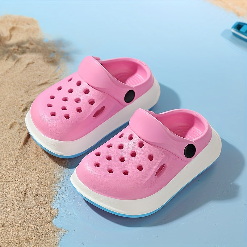 Breathable EVA clogs for boys & girls, casual slip-on shoes for toddlers to age 14, all-season lightweight footwear.