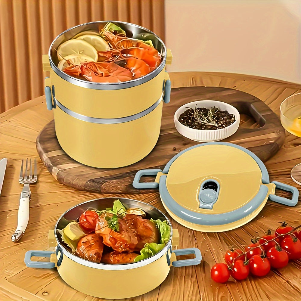 Large Capacity Three-layer Stainless Steel Inner Rice Box for Food Supply