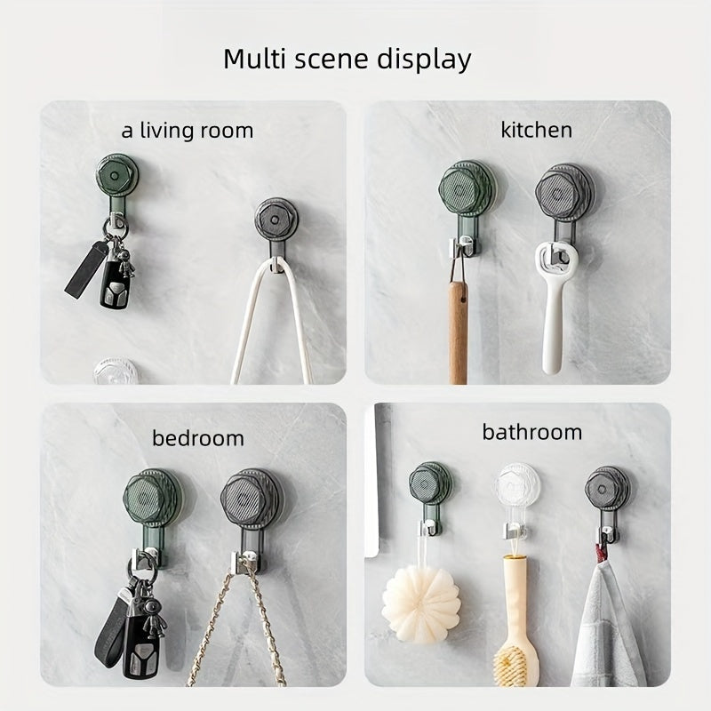 1pc Strong Suction Cup Hook for hanging clothes or towels behind the door without drilling or leaving marks on the wall.