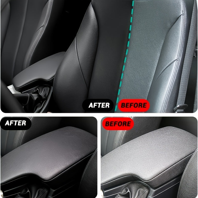 Auto plastic part plating crystal wax for restoring car interior trim and dashboard gloss, preventing aging and whitening. Gel for tire shine, seat maintenance, made of ABS material.