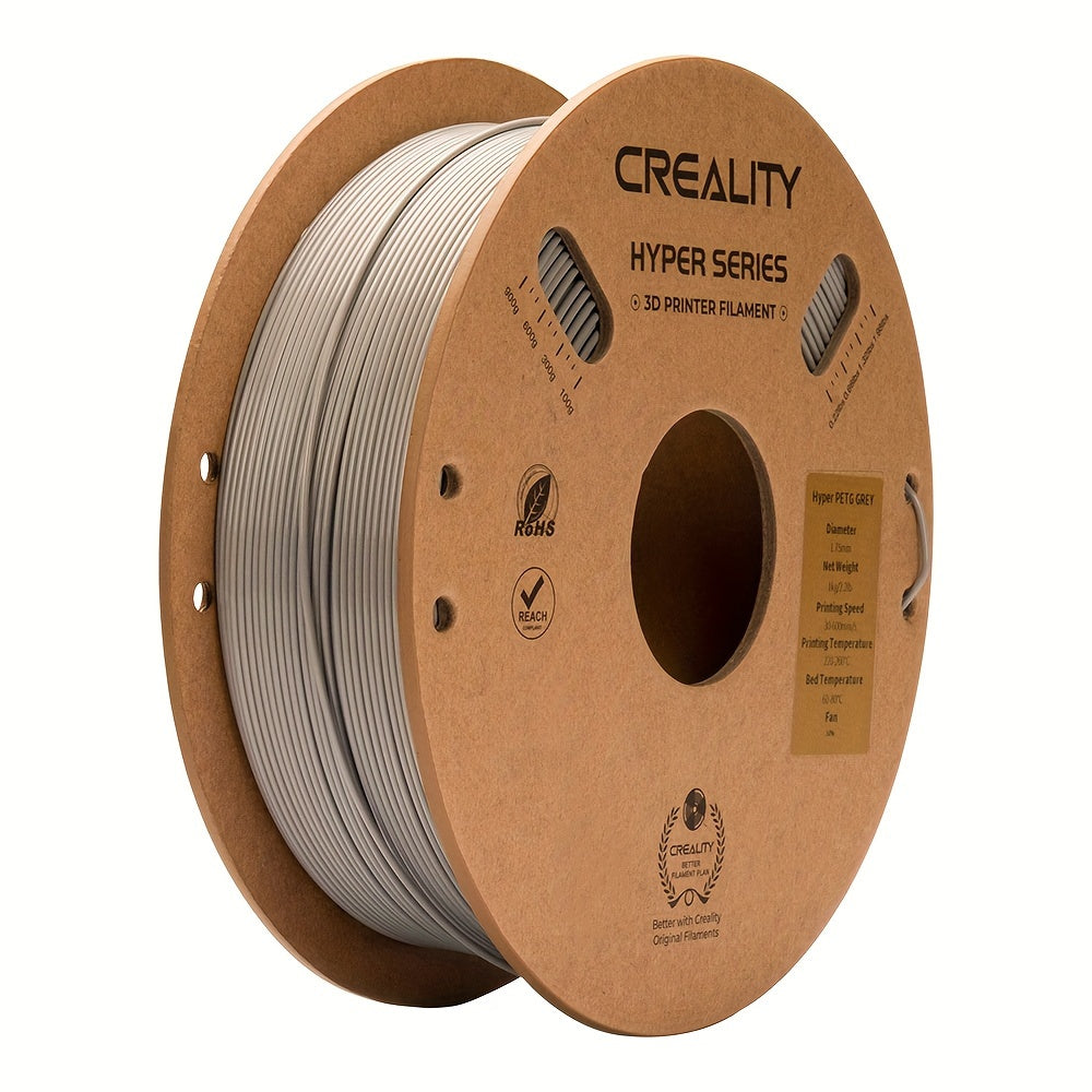 1kg CREAITY Hyper Series PETG Filament: High-speed 1.75mm, Multi-color options for K1/Ender-5 3D printers, durable and reliable performance.